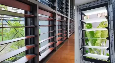 CỬA NHÔM LÁ SÁCH MẪU 4