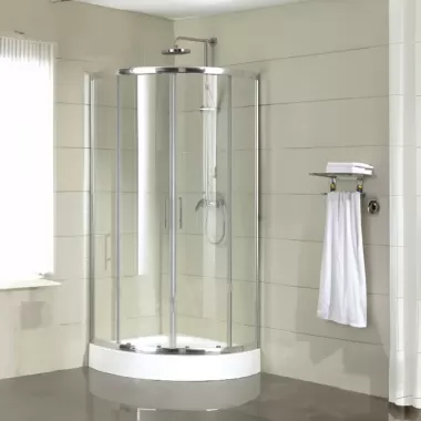 Phòng Tắm Kính Cửa Lùa Inox - Mẫu 03