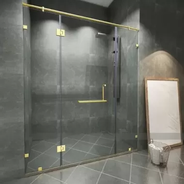 Phòng Tắm Kính Cửa Mở Inox - Mẫu 01