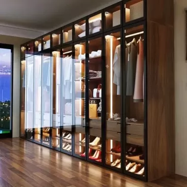 Tủ Quần Áo Nhôm Kính - Mẫu 02