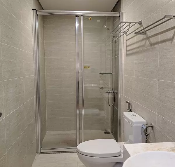 Phòng Tắm Kính Cửa Lùa Inox - Mẫu 01