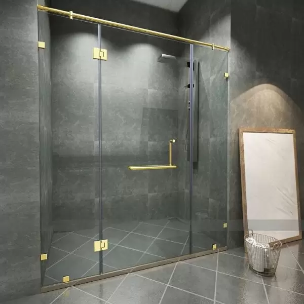 Phòng Tắm Kính Cửa Mở Inox - Mẫu 01